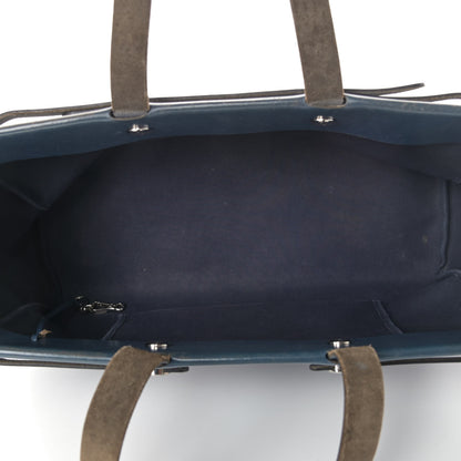Hermes Toile Vache Hunter Herbag Cabas MM Bleu Marine 4 of 4