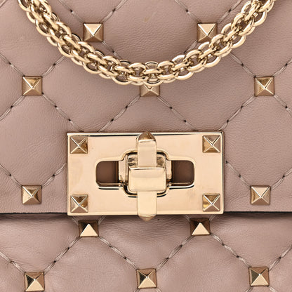Valentino Garavani Nappa Small Rockstud Spike Shoulder Bag Poudre 7 of 10