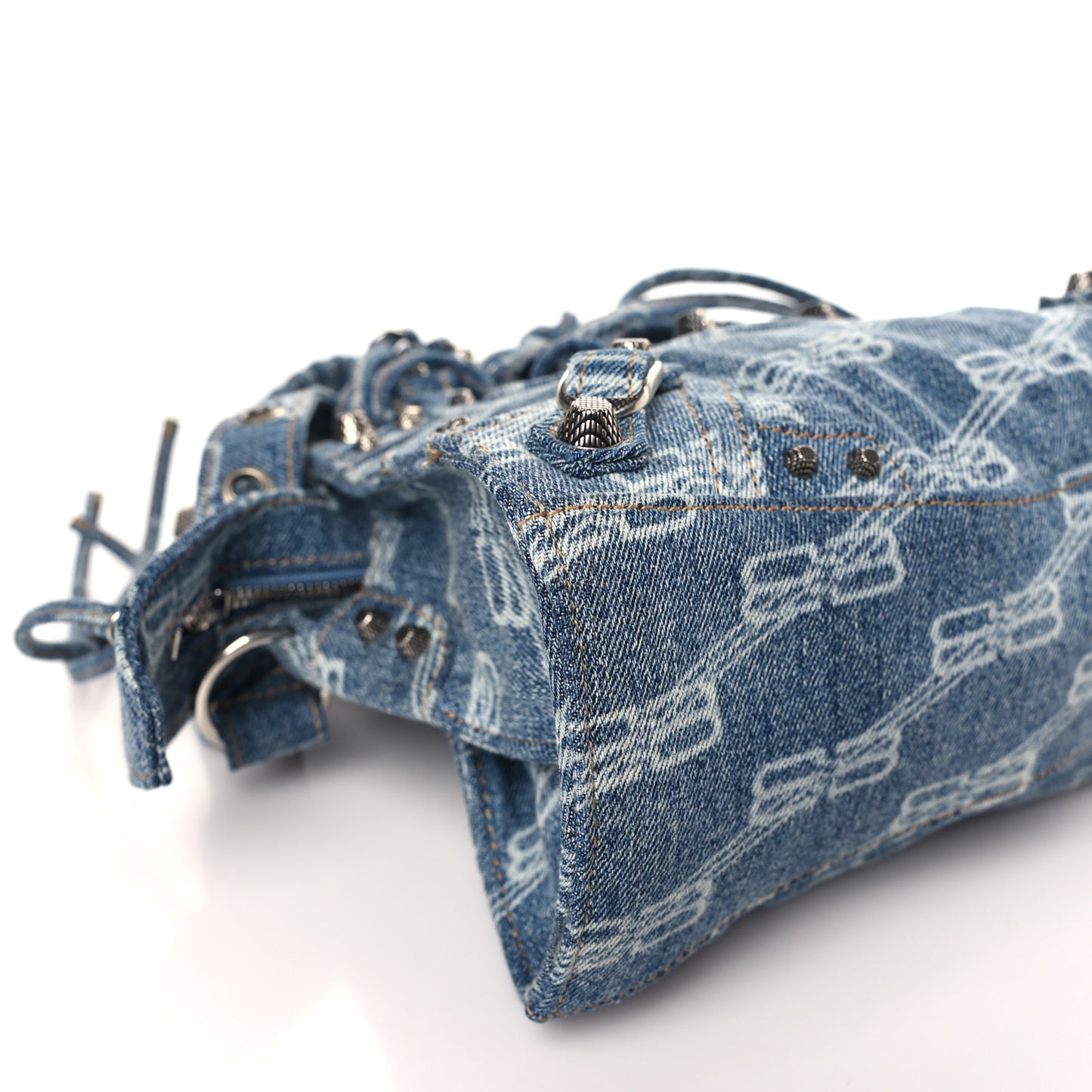 Denim BB Monogram Neo Cagole Handbag XS Blue