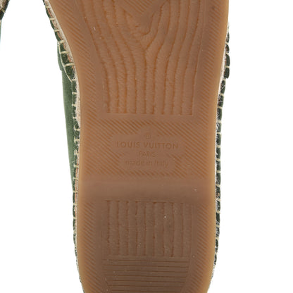 Louis Vuitton Suede Bidart Espadrilles 8 Green 6 of 7
