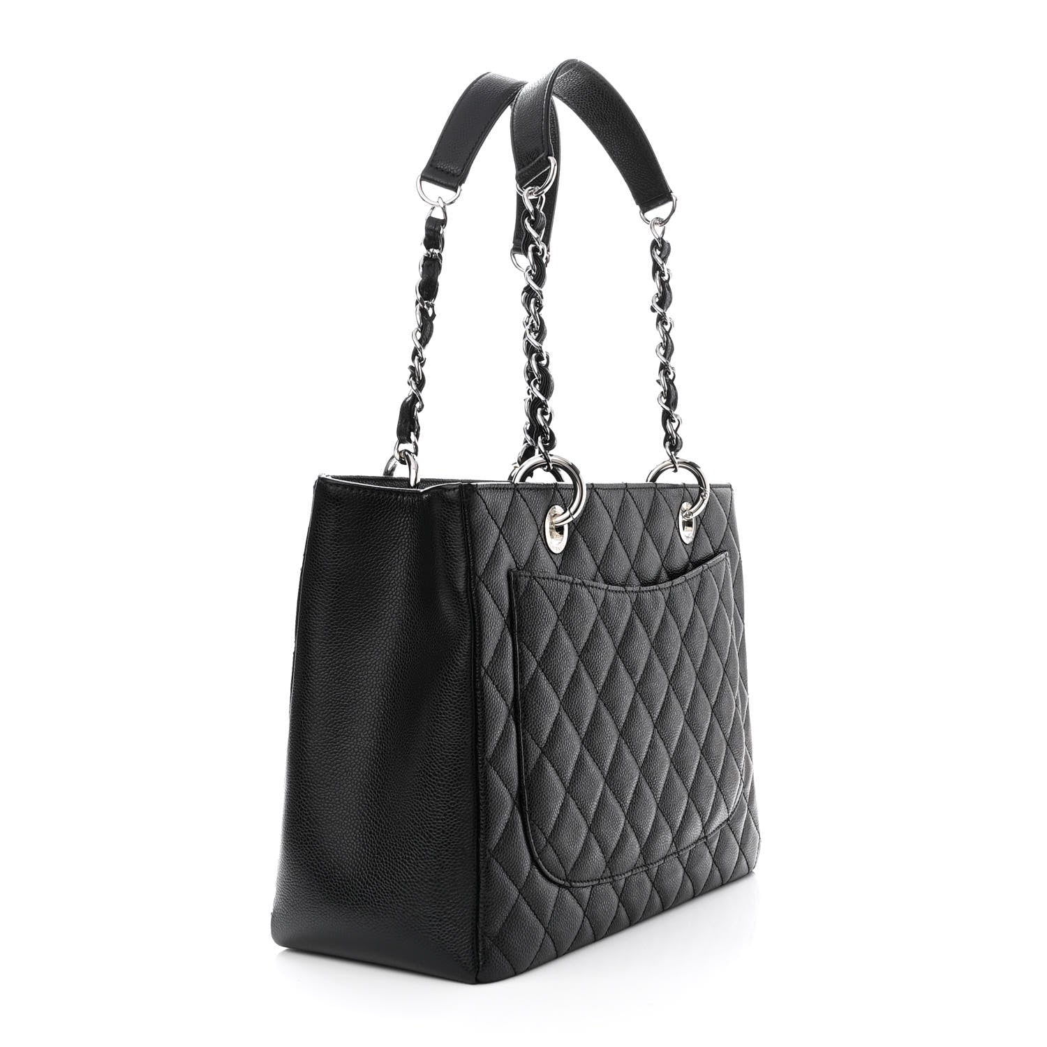 Chanel Caviar Quilted Grand Shopping Tote GST Black 3 of 10