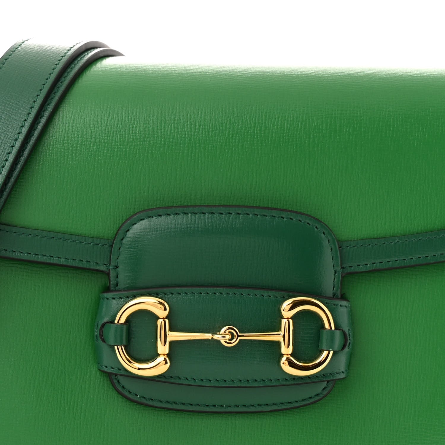Gucci Azalea Calfskin Horsebit 1955 Shoulder Bag New Shamarock Emerald 8 of 11