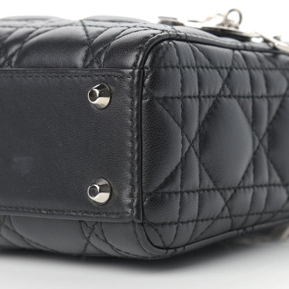 Christian Dior Lambskin Cannage Mini Lady Dior Black 8 of 13