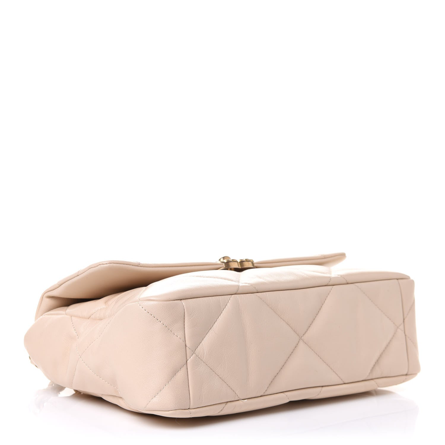 Chanel Goatskin Quilted Large Chanel 19 Flap Beige 4 of 11