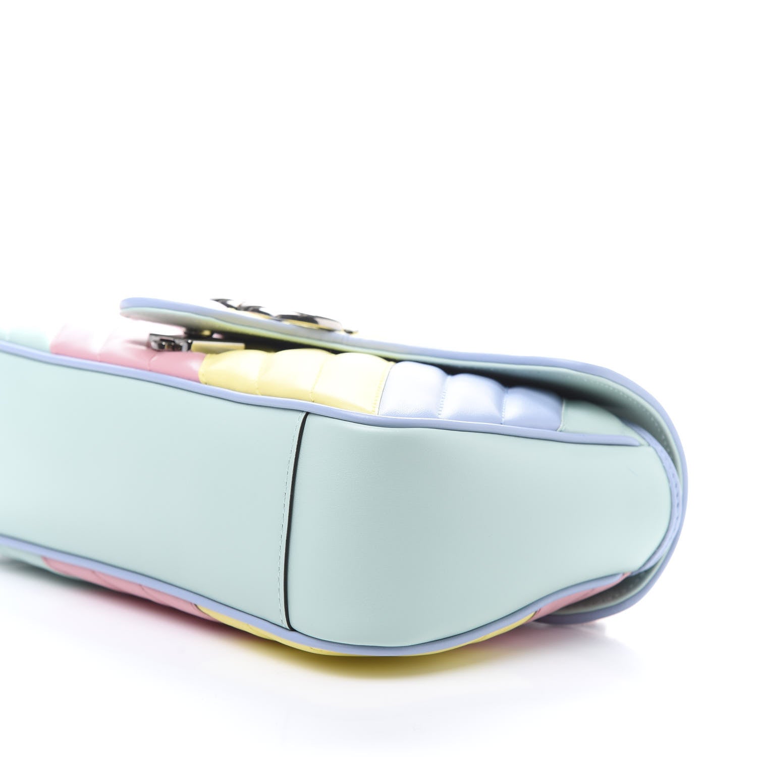 Gucci Calfskin Matelasse Diagonal Small GG Marmont Shoulder Bag Multicolor Pastel 8 of 13