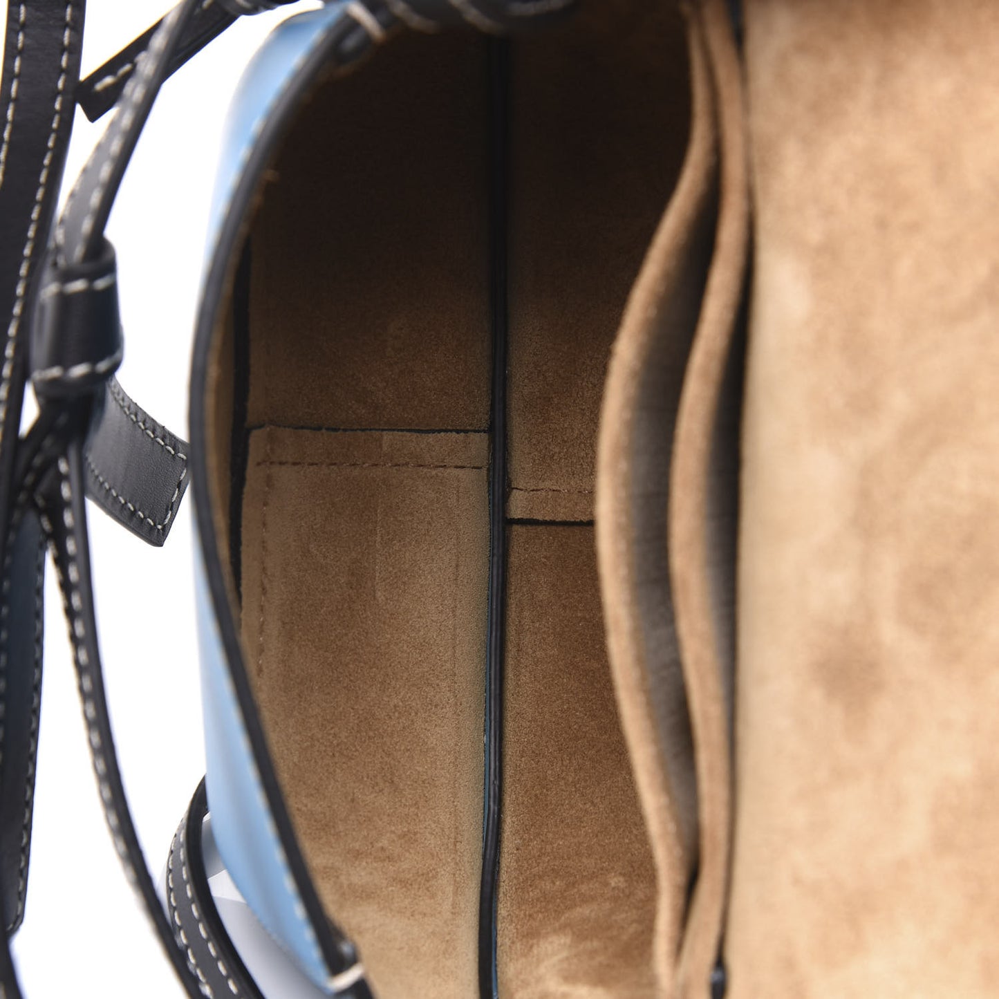 Grained Calfskin Floral Mini Gate Crossbody Bag Peacock Blue