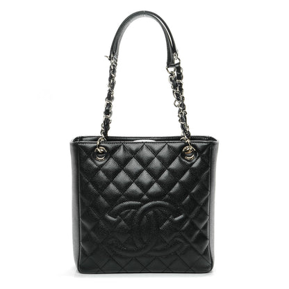 Chanel Caviar Quilted Petit Shopping Tote PST Black 1 of 7