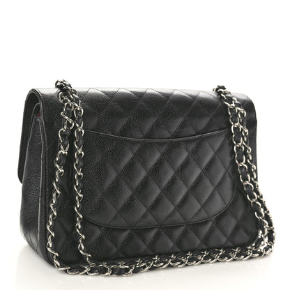 Chanel Caviar Quilted Jumbo Double Flap Black 3 of 10