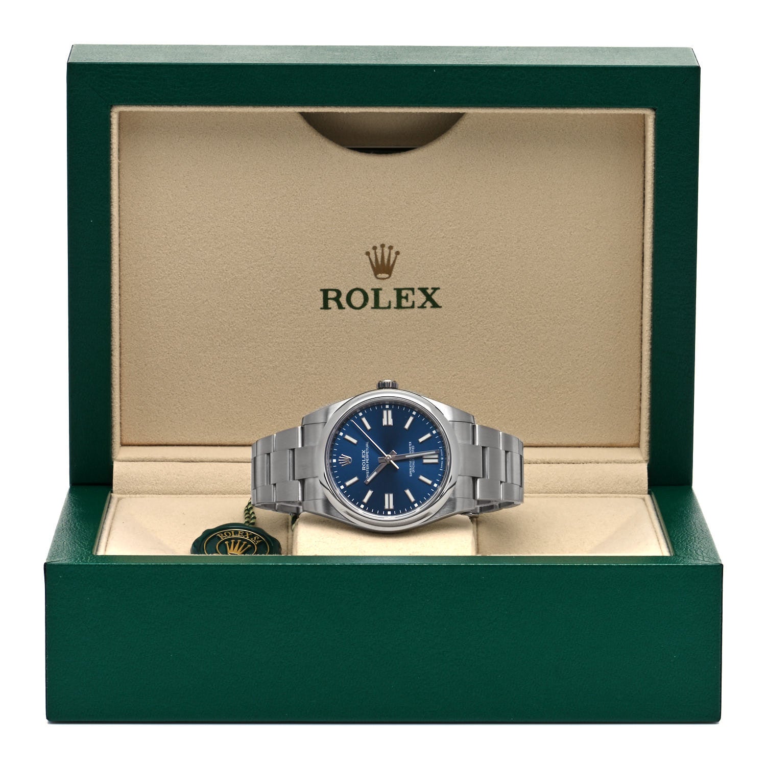 Rolex Stainless Steel 41mm Oyster Perpetual Watch Bright Blue 124300 5 of 5