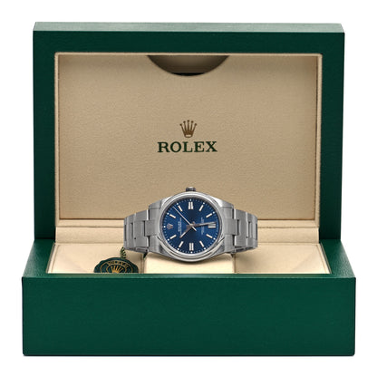 Rolex Stainless Steel 41mm Oyster Perpetual Watch Bright Blue 124300 5 of 5