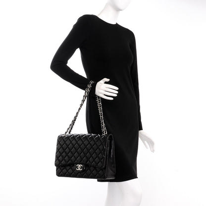 Chanel Lambskin Quilted Maxi Double Flap Black 3 of 8