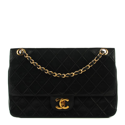 Chanel Lambskin Quilted Medium Double Flap Black 1 of 9