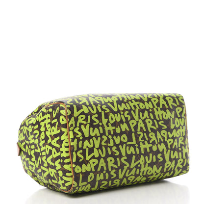 Louis Vuitton Monogram Graffiti Speedy 30 Green 4 of 18