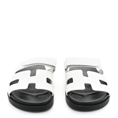 Hermes Calfskin Womens Chypre Sandals 41 White 2 of 9