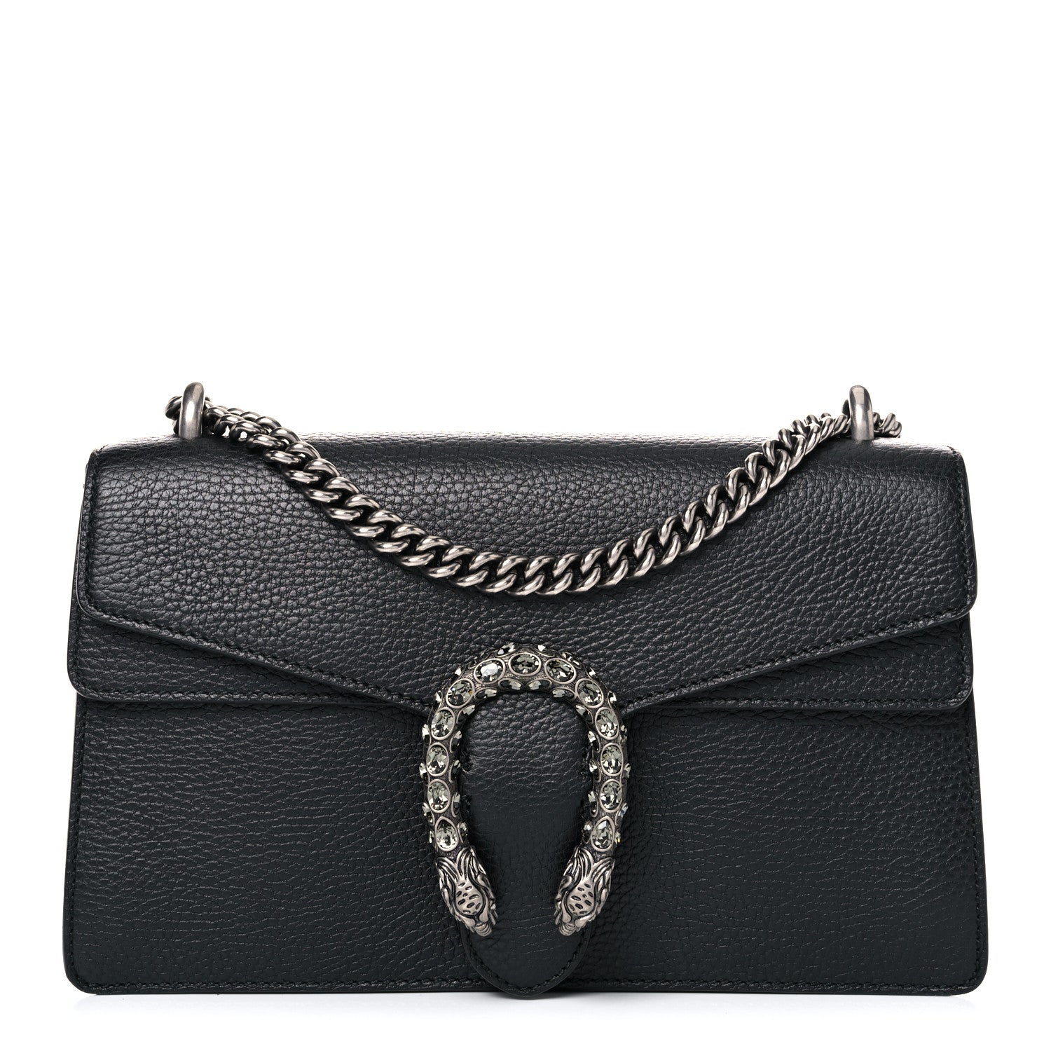 Gucci Pebbled Calfskin Small Dionysus Shoulder Bag Black 1 of 15