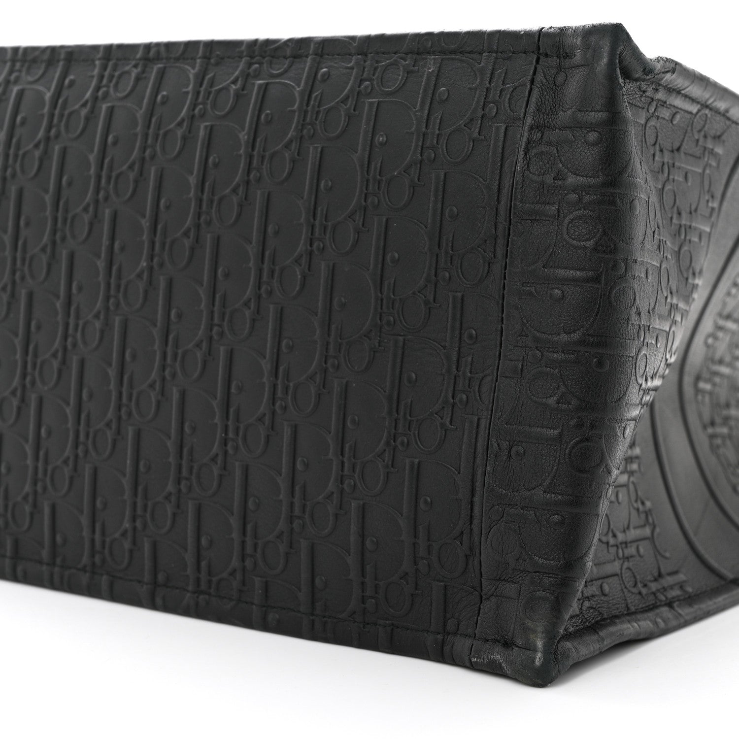 Christian Dior Oblique Calfskin Embossed Large Book Tote Black 10 of 13