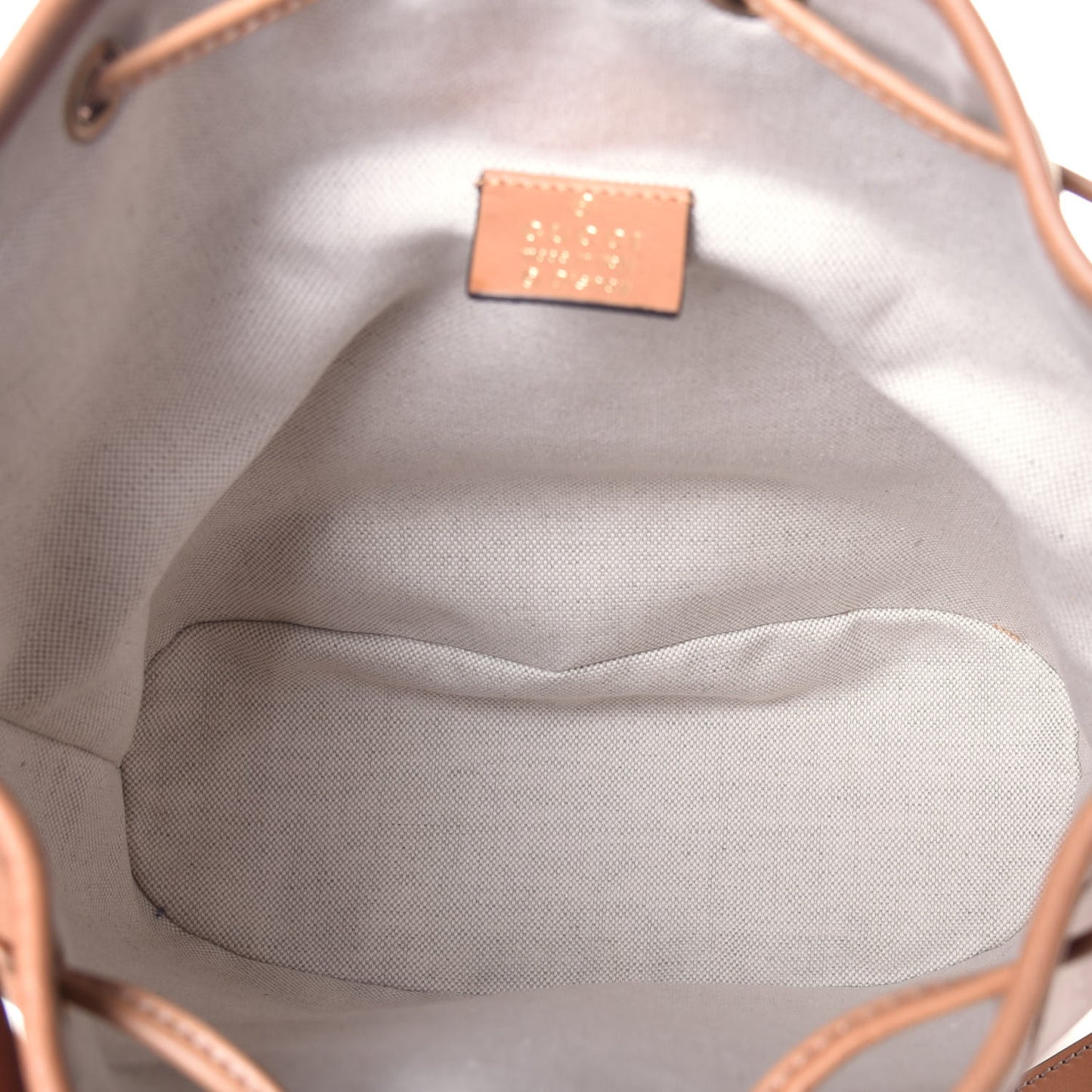 X DISNEY Calfskin Mickey Mouse Printed Bucket Bag Brown