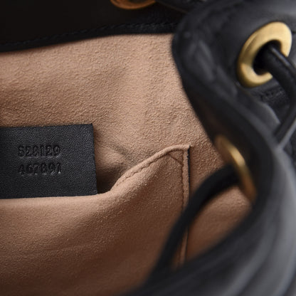 Gucci Calfskin Matelasse GG Marmont Flap Backpack Black 8 of 10