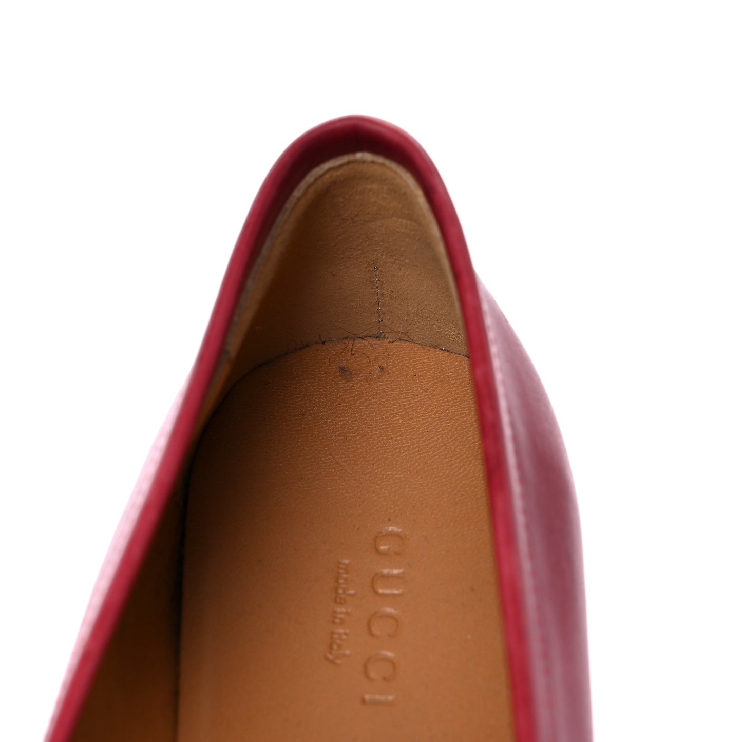 Lambskin Womens Brixton Horsebit Loafers 37 Hibiscus Red