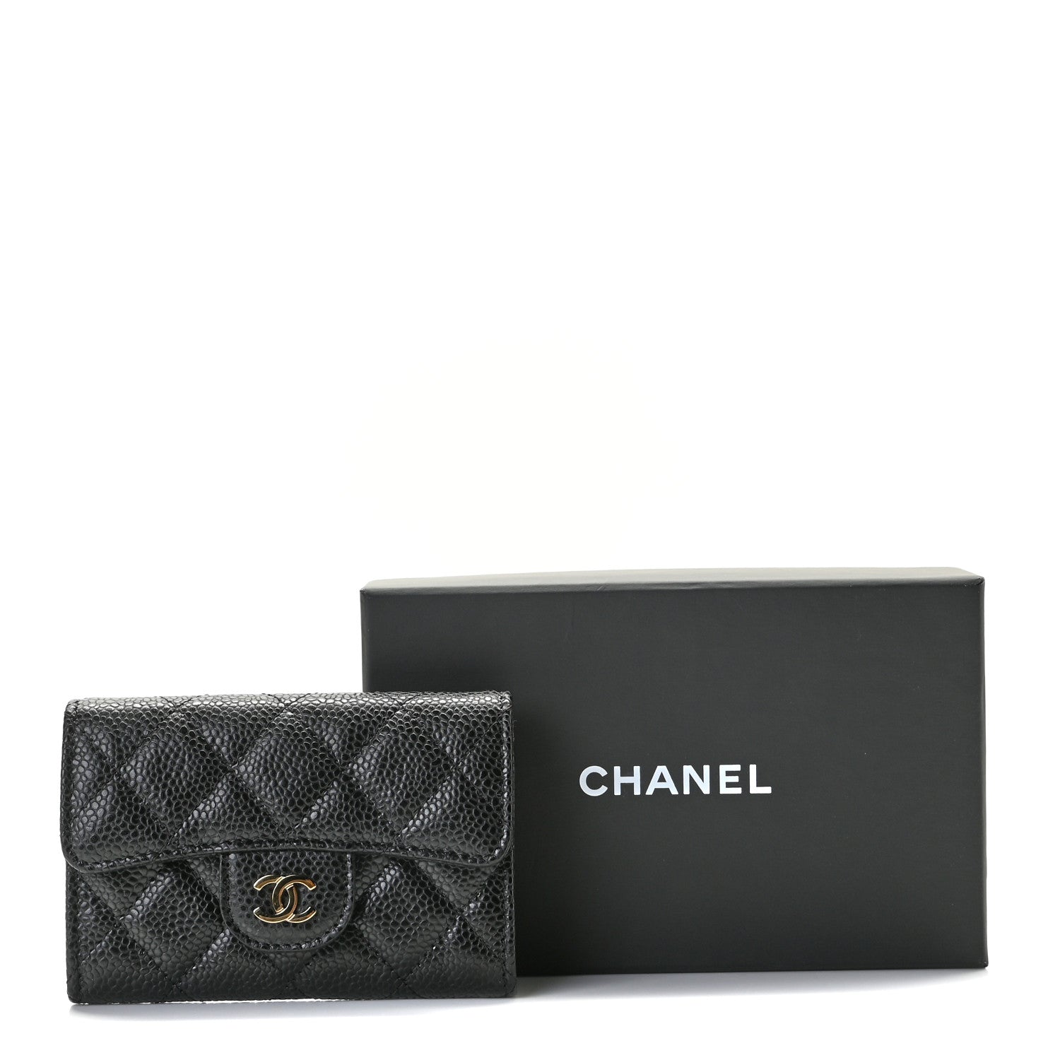 Chanel Caviar Quilted Flap Card Holder Wallet Black 8 of 8