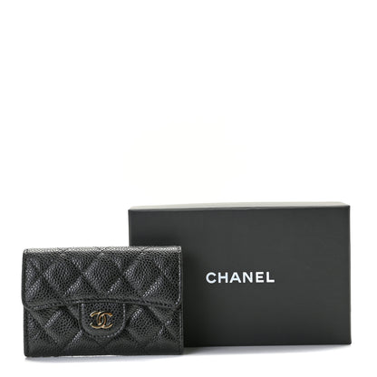 Chanel Caviar Quilted Flap Card Holder Wallet Black 8 of 8