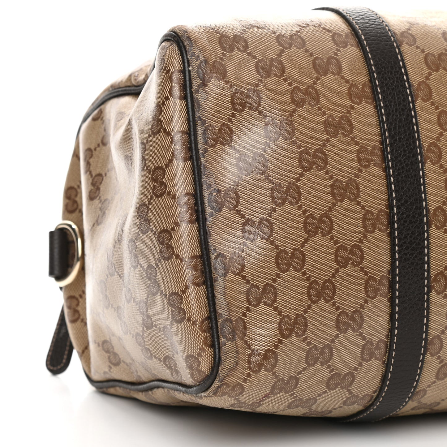 Crystal Monogram Medium Joy Boston Dark Brown