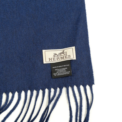 Hermes Cashmere Wool Space University Muffler Bleu Outremer 3 of 5