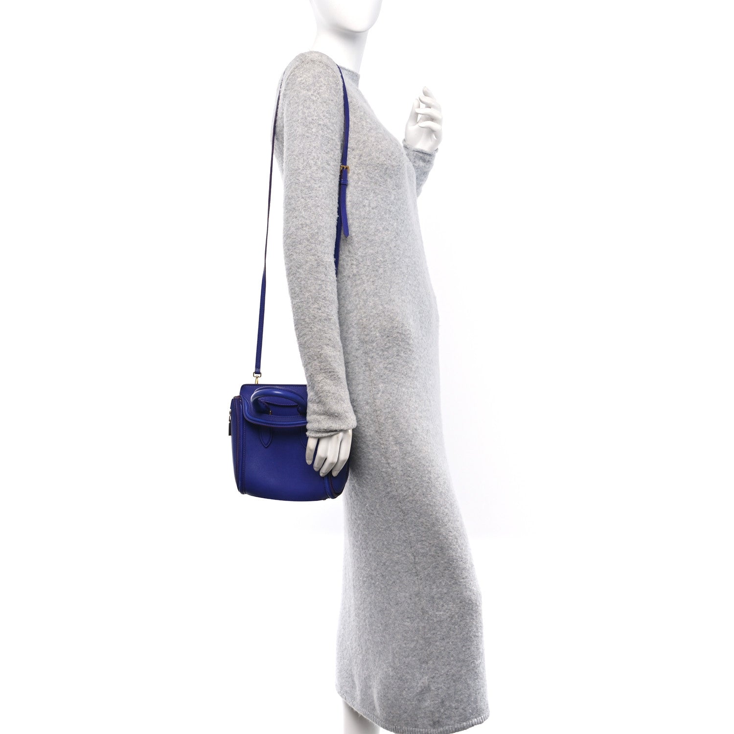 Alexander McQueen Grain Calfskin Mini Heroine Purple 2 of 10