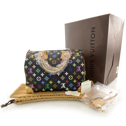 Louis Vuitton Monogram Multicolor Speedy 30 Black 3 of 8