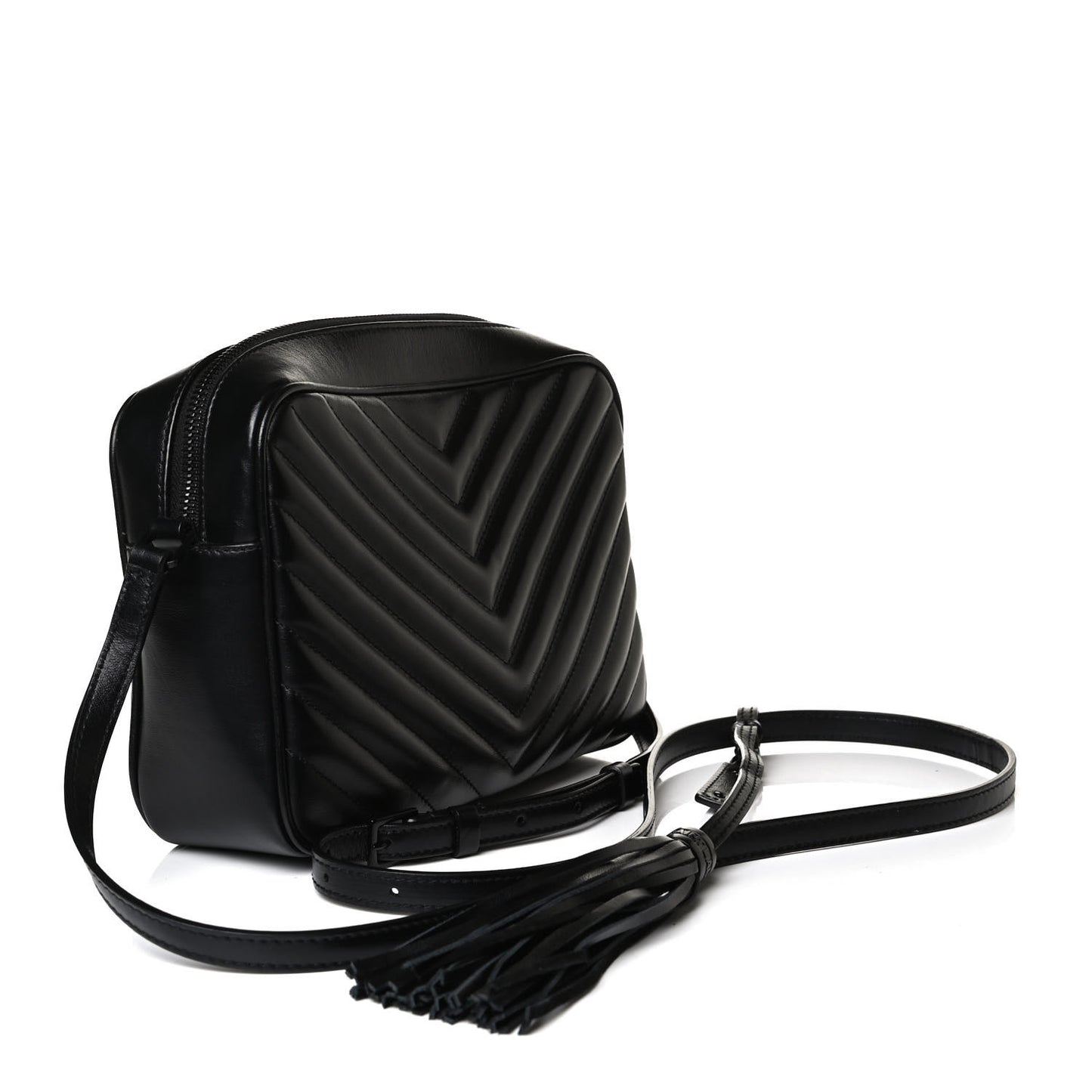 Calfskin Matelasse Monogram Lou Camera Bag Black
