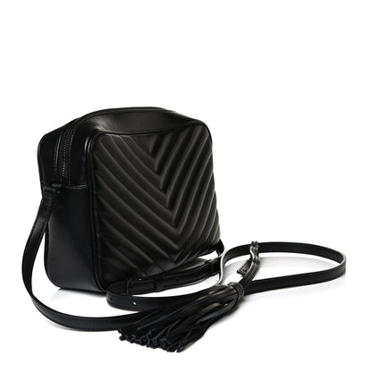 Saint Laurent Calfskin Matelasse Monogram Lou Camera Bag Black 3 of 16