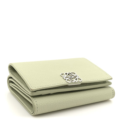 Loewe Pebble Grain Calfskin Anagram Small Vertical Wallet Green 4 of 11
