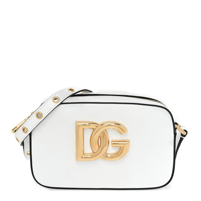 Dolce & Gabbana Calfskin Hot Stuff DG Logo 3.5 Crossbody Bag White 1 of 12