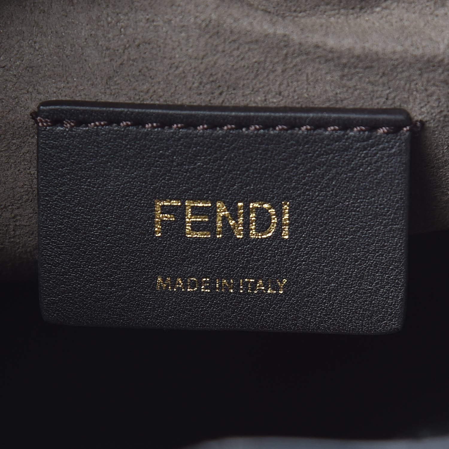 Fendi Vitello Liberty F is Fendi Bi-Color FF 1974 Embossed Mini Mon Tresor Bucket Bag Maya Black 8 of 9