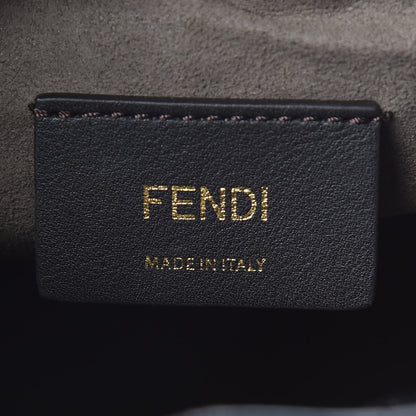 Fendi Vitello Liberty F is Fendi Bi-Color FF 1974 Embossed Mini Mon Tresor Bucket Bag Maya Black 8 of 9