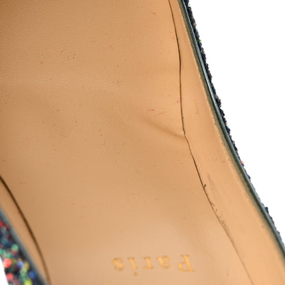 Christian Louboutin Glitter Pigalle Follies 100 Pumps 37.5 China Blue 8 of 11