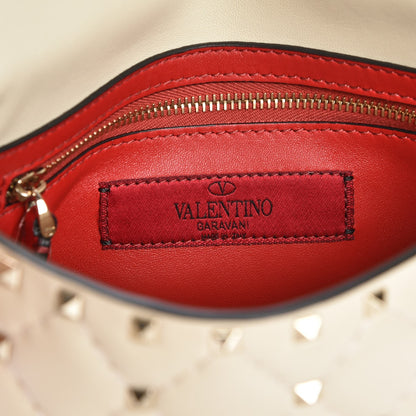 Valentino Garavani Nappa Medium Rockstud Spike Shoulder Bag Light Ivory 6 of 6