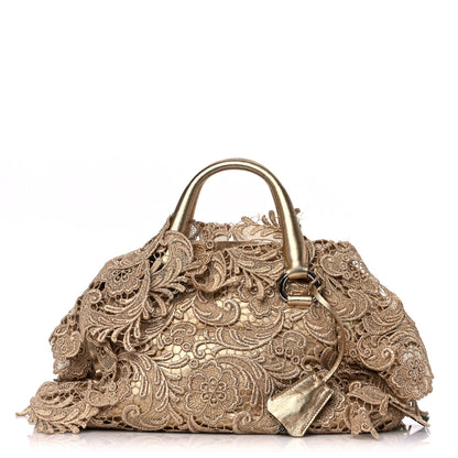 Prada Lace Pizzo S Bowler Oro Lurex 1 of 11
