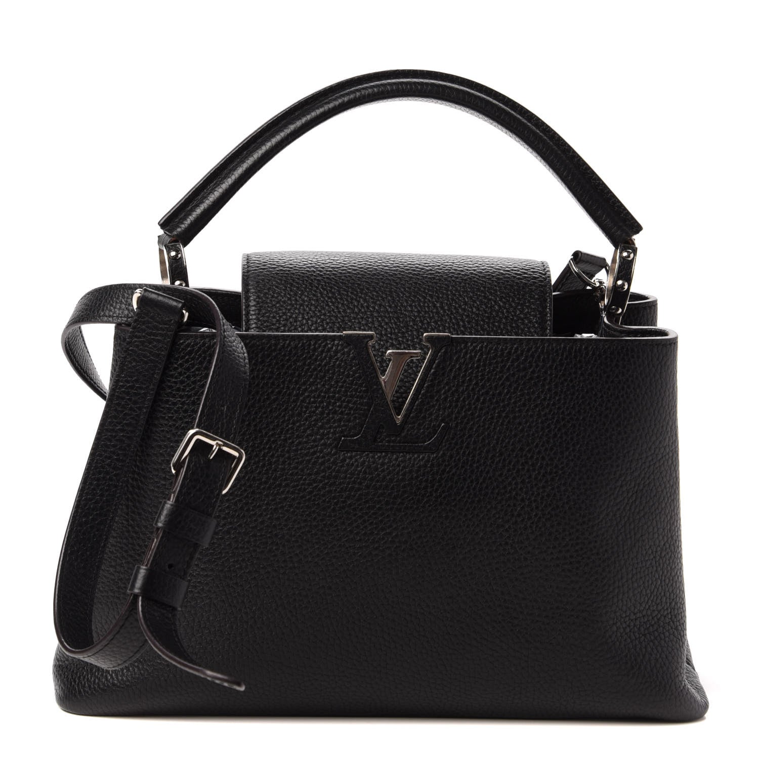 Louis Vuitton Taurillon Capucines PM Black 1 of 8