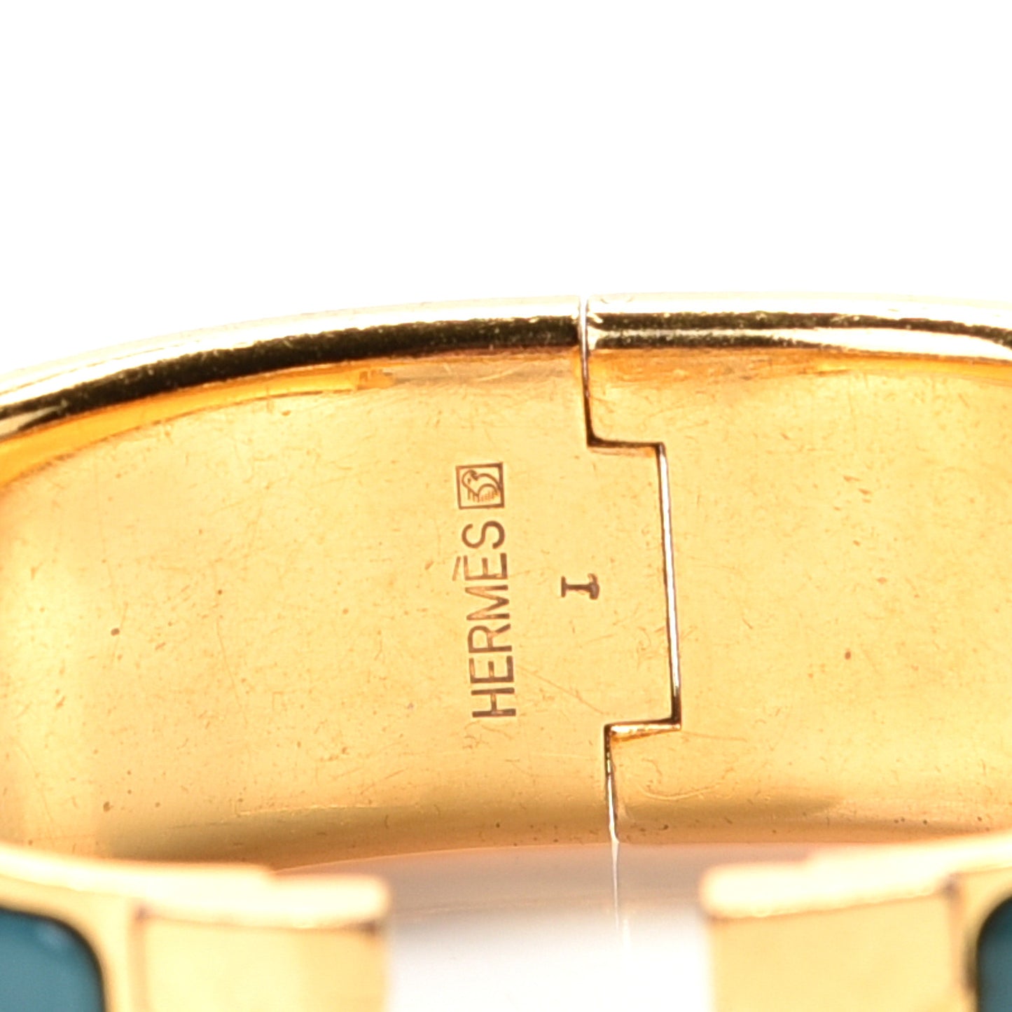 Enamel Wide Clic Clac H Bracelet PM Bleu Canard