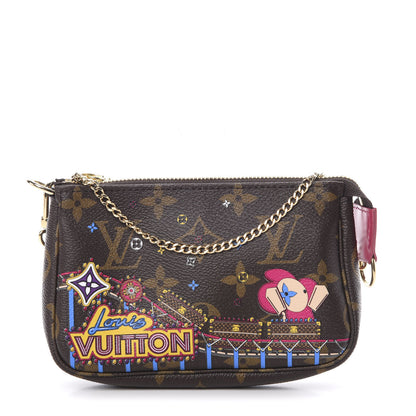 Louis Vuitton Monogram 2020 Christmas Animation Roller Coaster Mini Pochette Accessories Pivoine 1 of 7