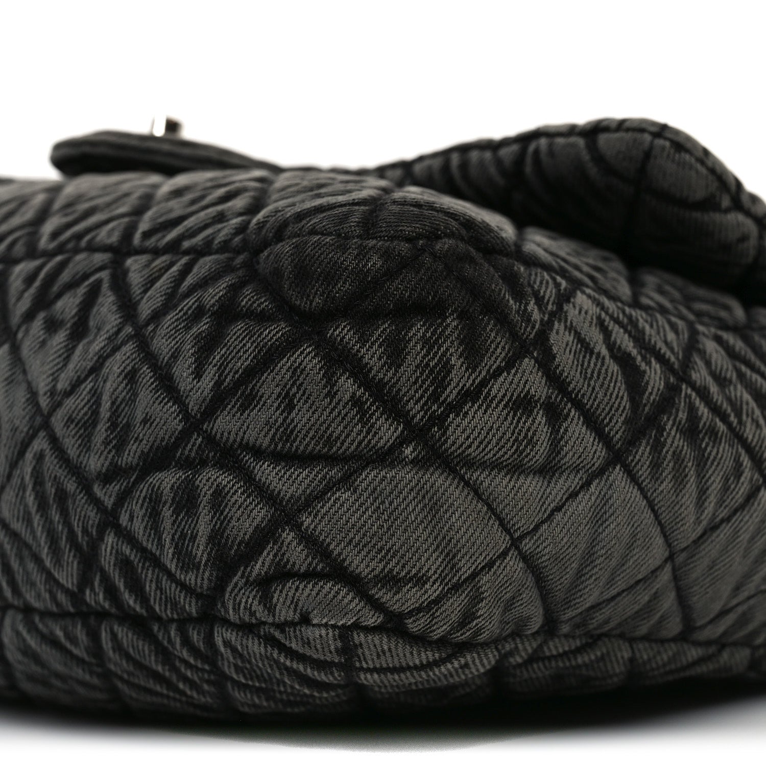 Chanel Denim Quilted Denimpression Flap Grey Black 9 of 9