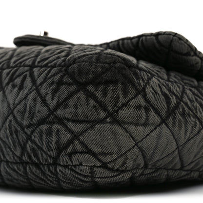 Chanel Denim Quilted Denimpression Flap Grey Black 9 of 9