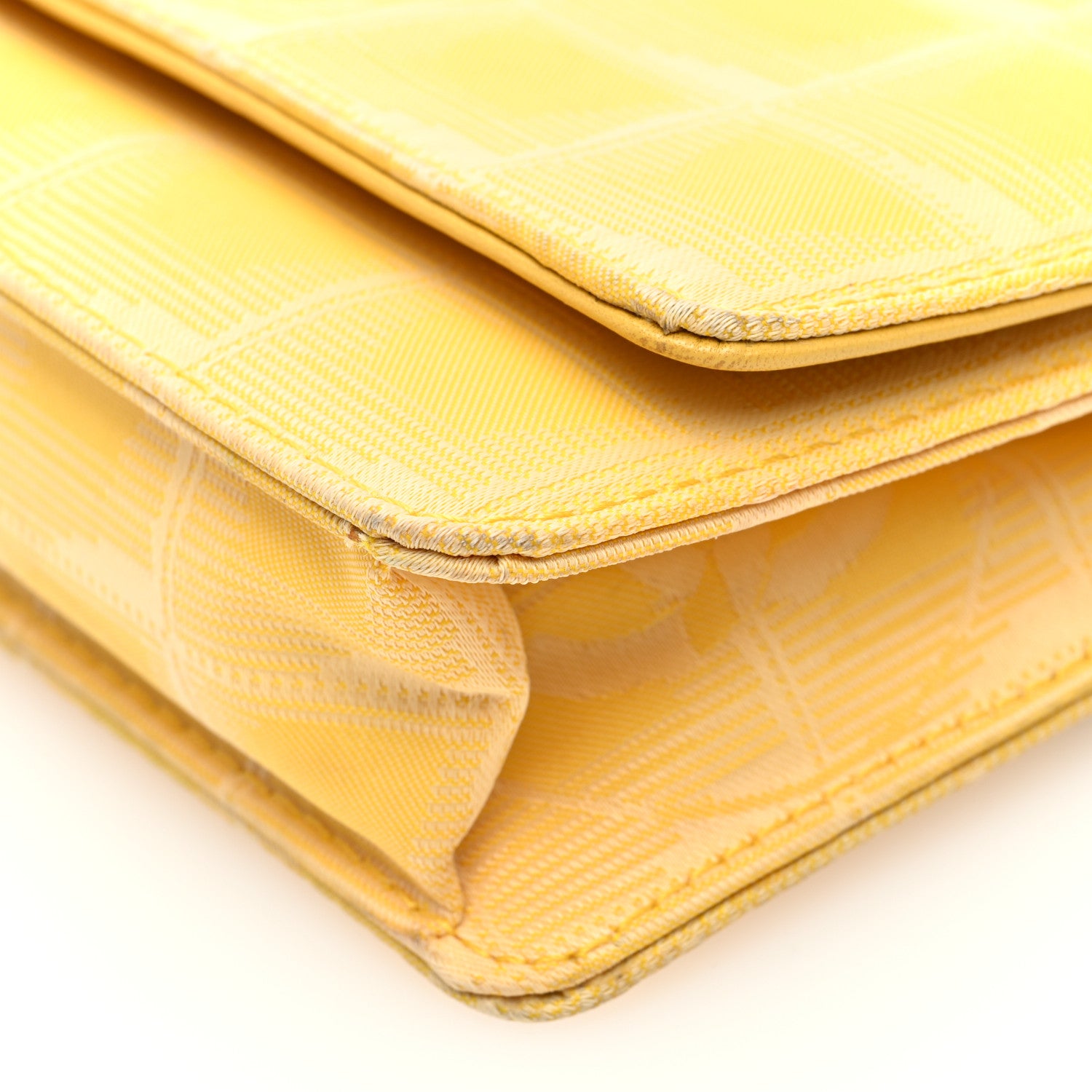 Chanel Nylon Travel Wallet On Chain WOC Yellow 10 of 10