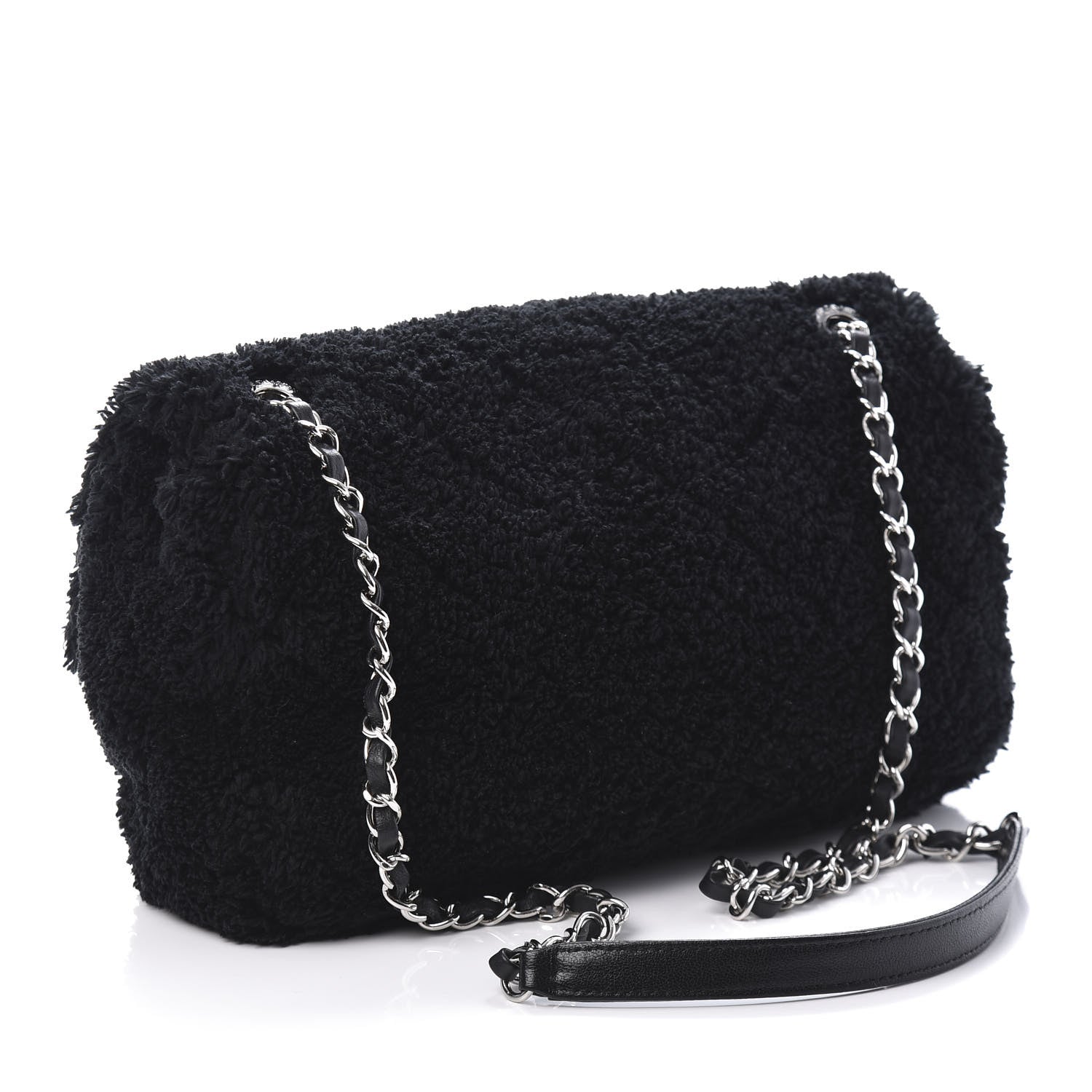 Chanel Lambskin Calfskin Mixed Fibers Quilted Medium Flap Black 3 of 11