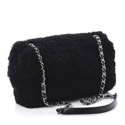 Chanel Lambskin Calfskin Mixed Fibers Quilted Medium Flap Black 3 of 11