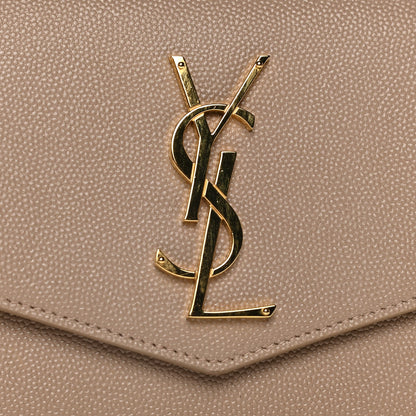 Saint Laurent Grain De Poudre Monogram Uptown Chain Wallet Nude Powder 8 of 10