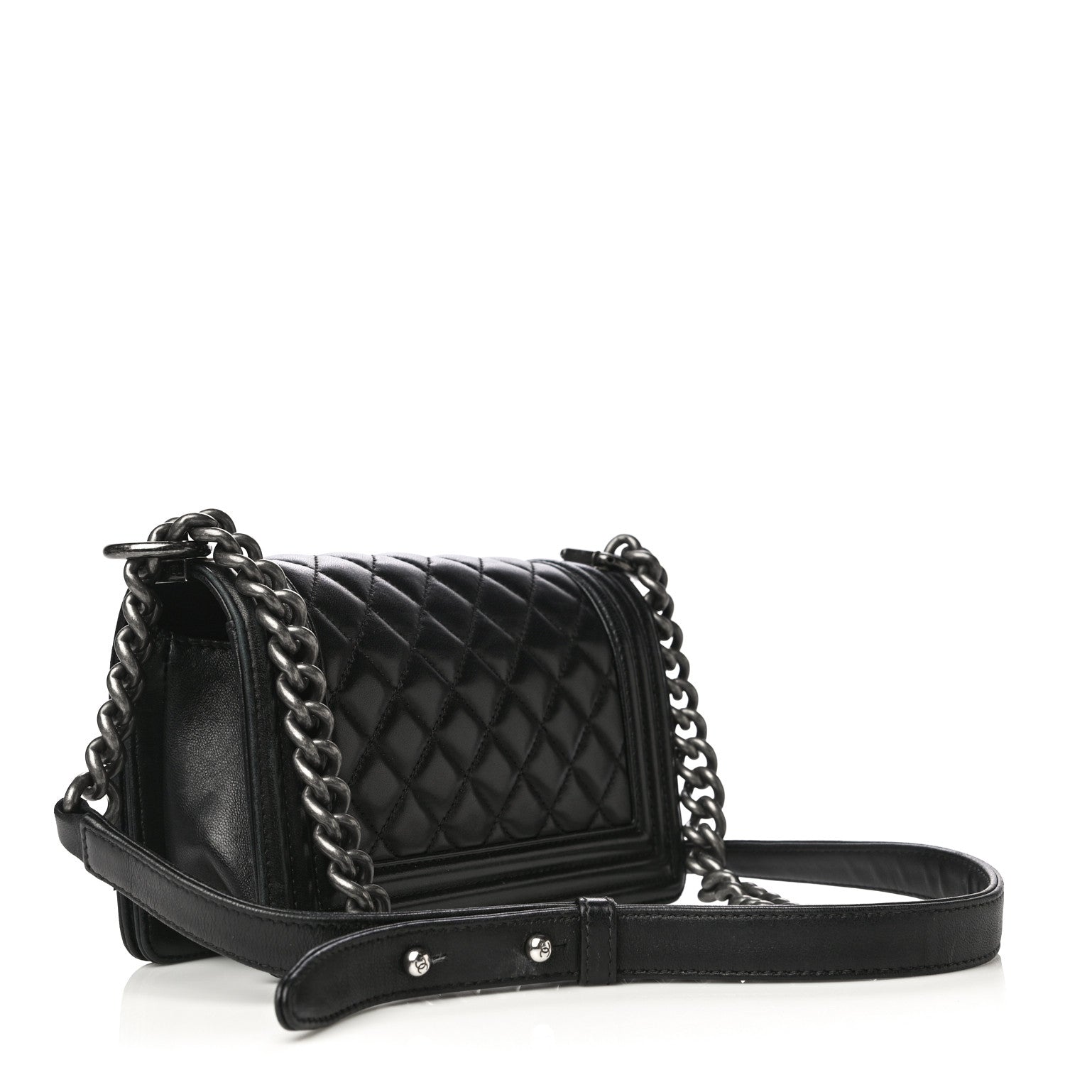 Chanel Lambskin Quilted Small Boy Flap Black 2 of 25