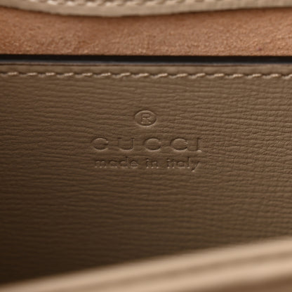 Gucci GG Supreme Monogram Azalea Calfskin Mini Horsebit 1955 Top Handle Flap Bag Beige Mystic White Oatmeal 6 of 11