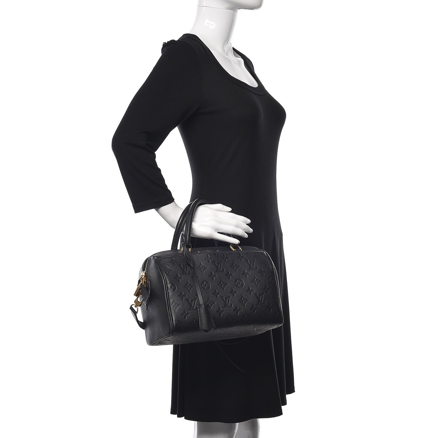 Louis Vuitton Empreinte Speedy Bandouliere 25 NM Black 2 of 11